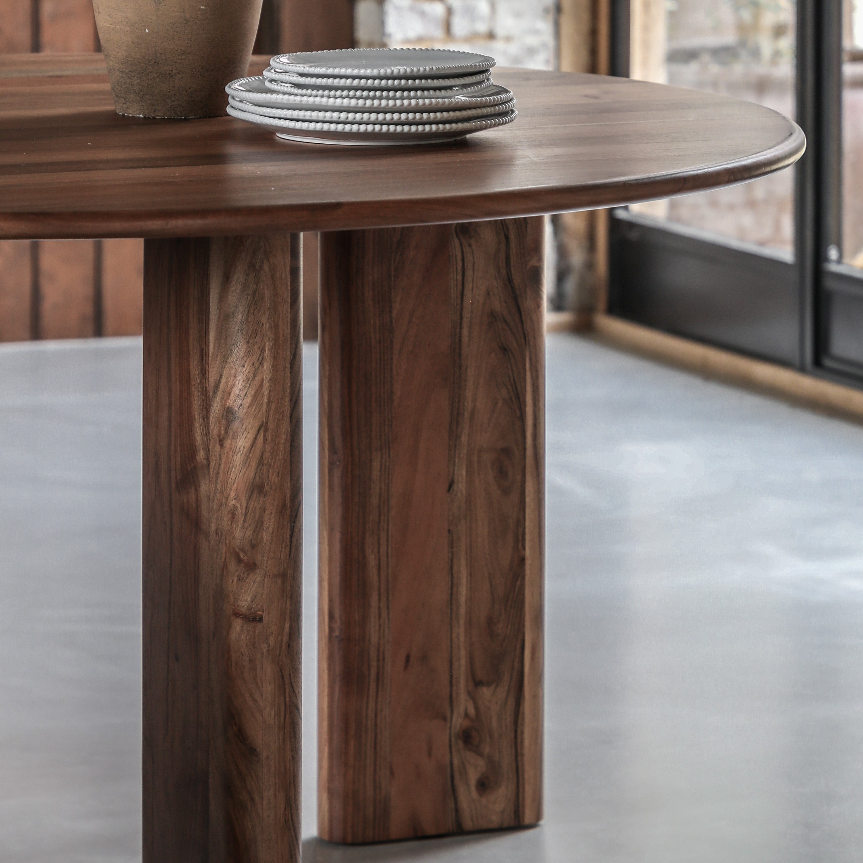 Marta Acacia Wood Round Dining Table | 4 Seater